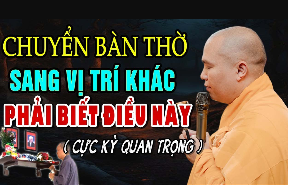 Chuyển bàn thờ sang vị trí mới Lưu ý